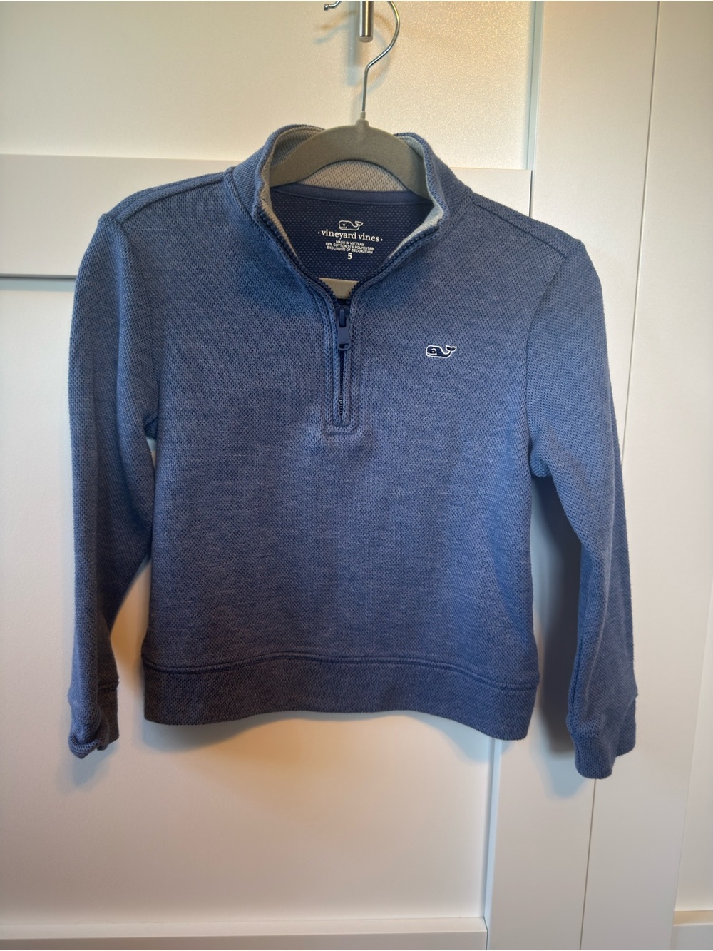Vineyard Vines boys Heathered Navy Quarter-Zip Sweater